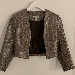 H&M - Size 2 Metallic Crop Blazer